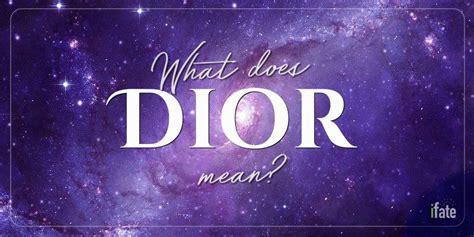 does dior mean god|who borugth the name dior.